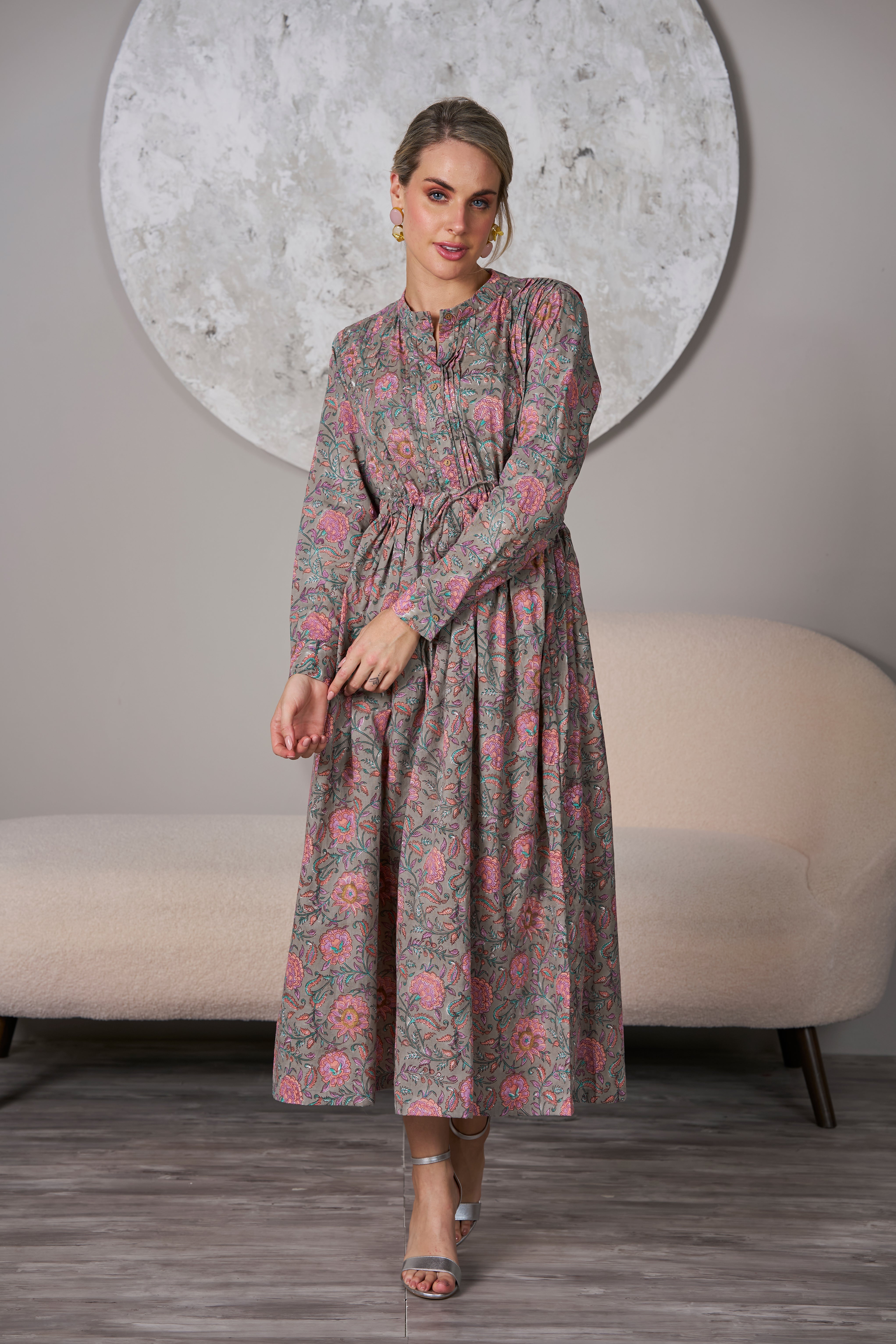 Grey Gloria Shirt Dress, dresses, front fun