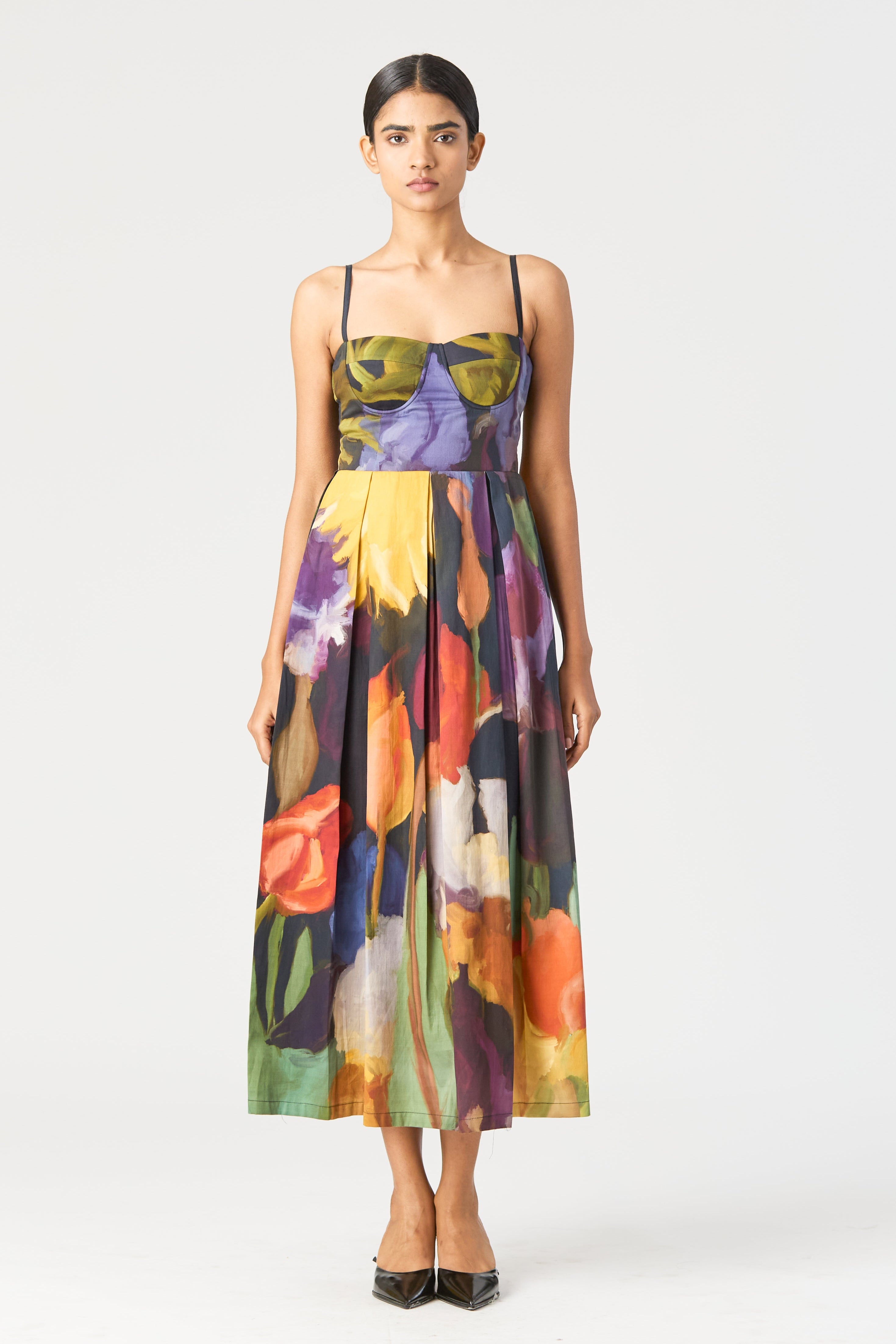 Ivy Bralette Dress, women's midi dress, front full