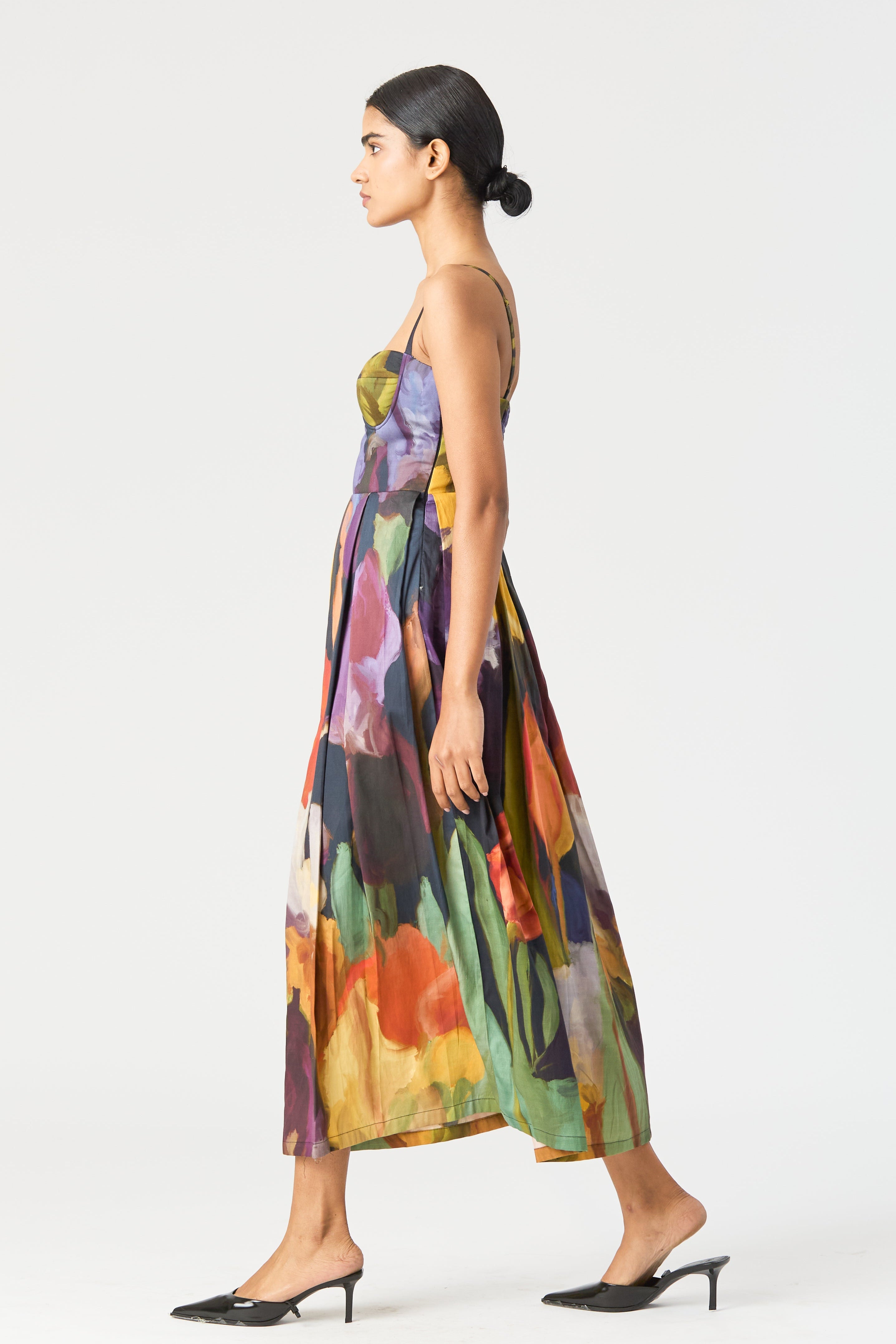 Ivy Bralette Dress, women's midi dress, left side