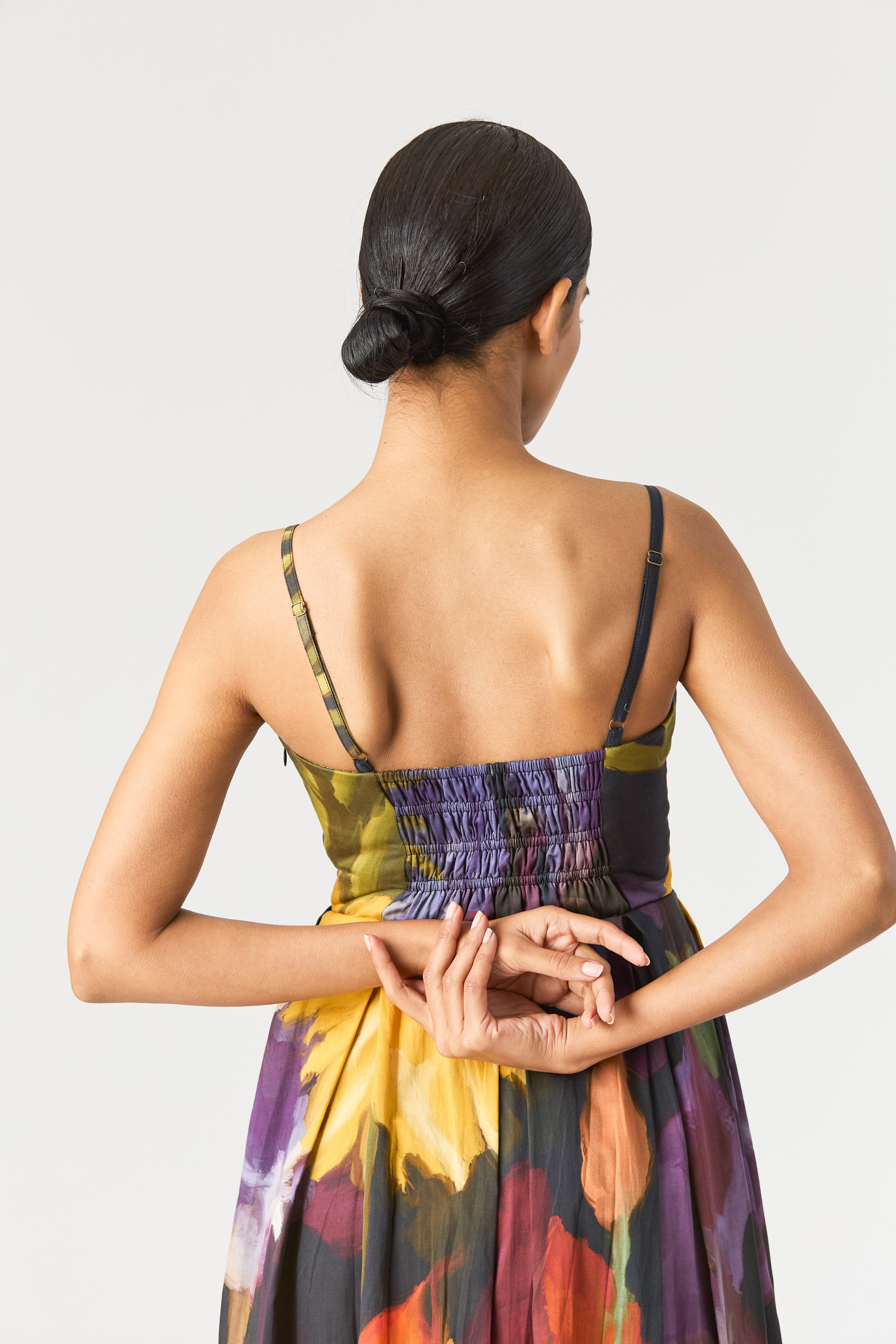 Ivy Bralette Dress, women's midi dress, back close up