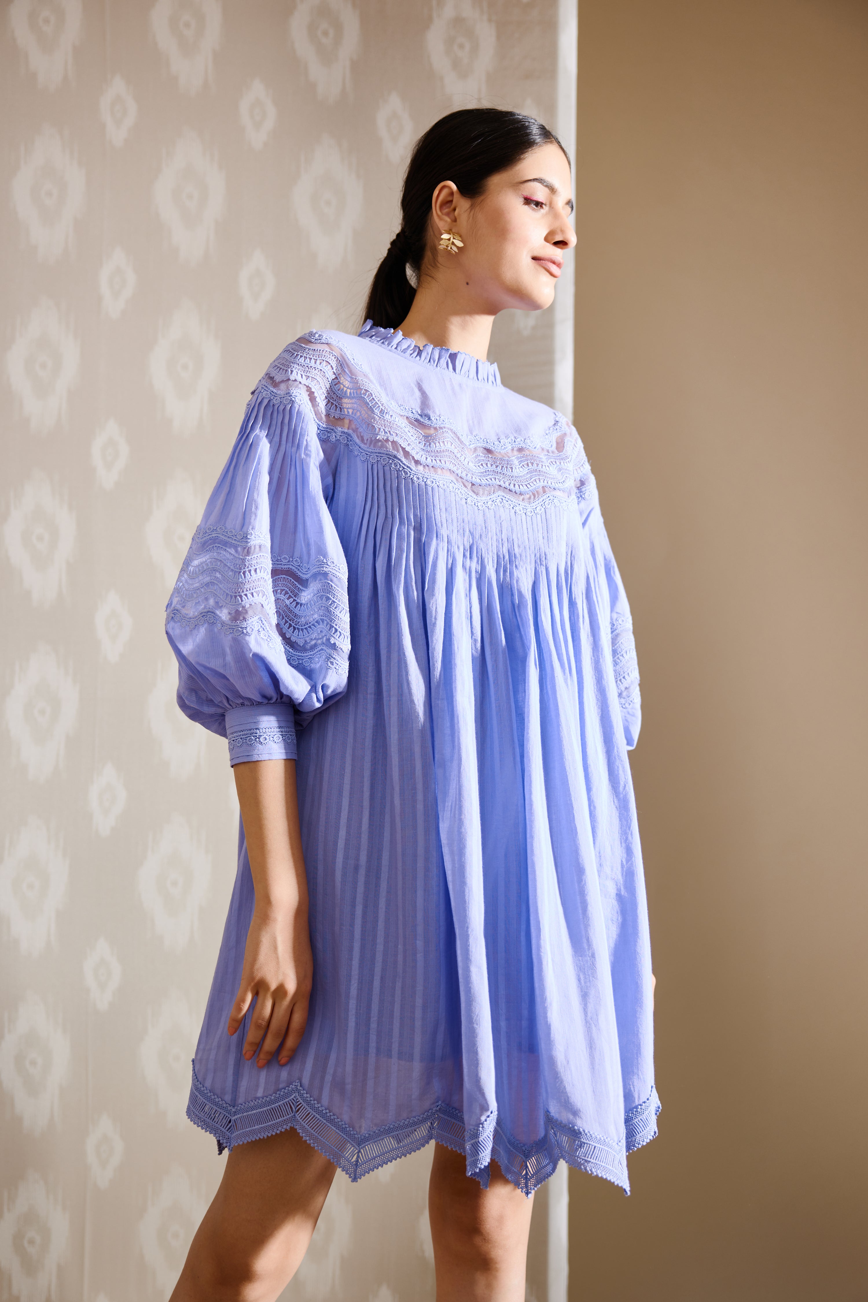 Lea Lace Dress, Women's lace summer dress, full right side