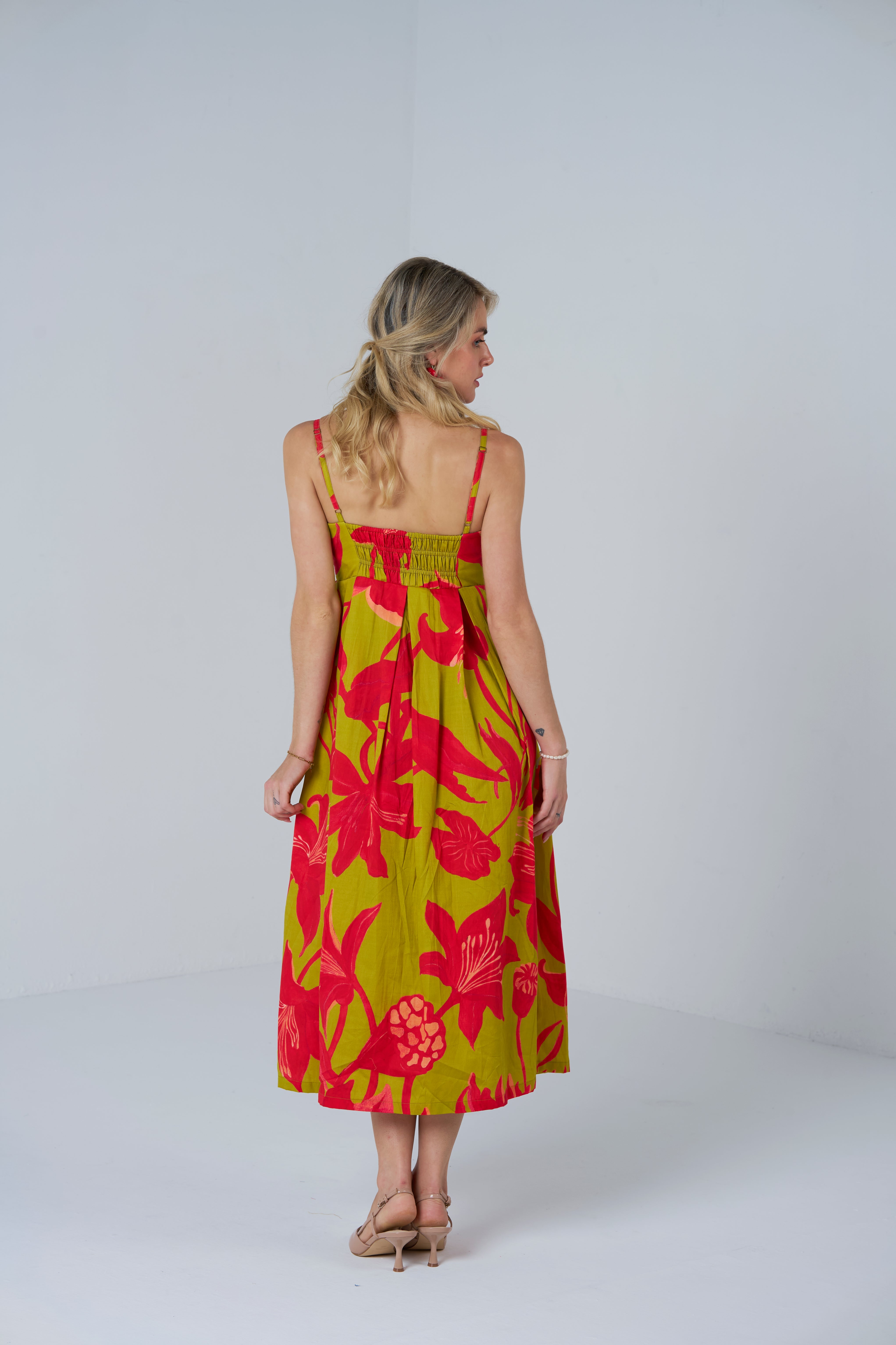 Lian Lime Bralette Dress_midi dress_womens dresses_back