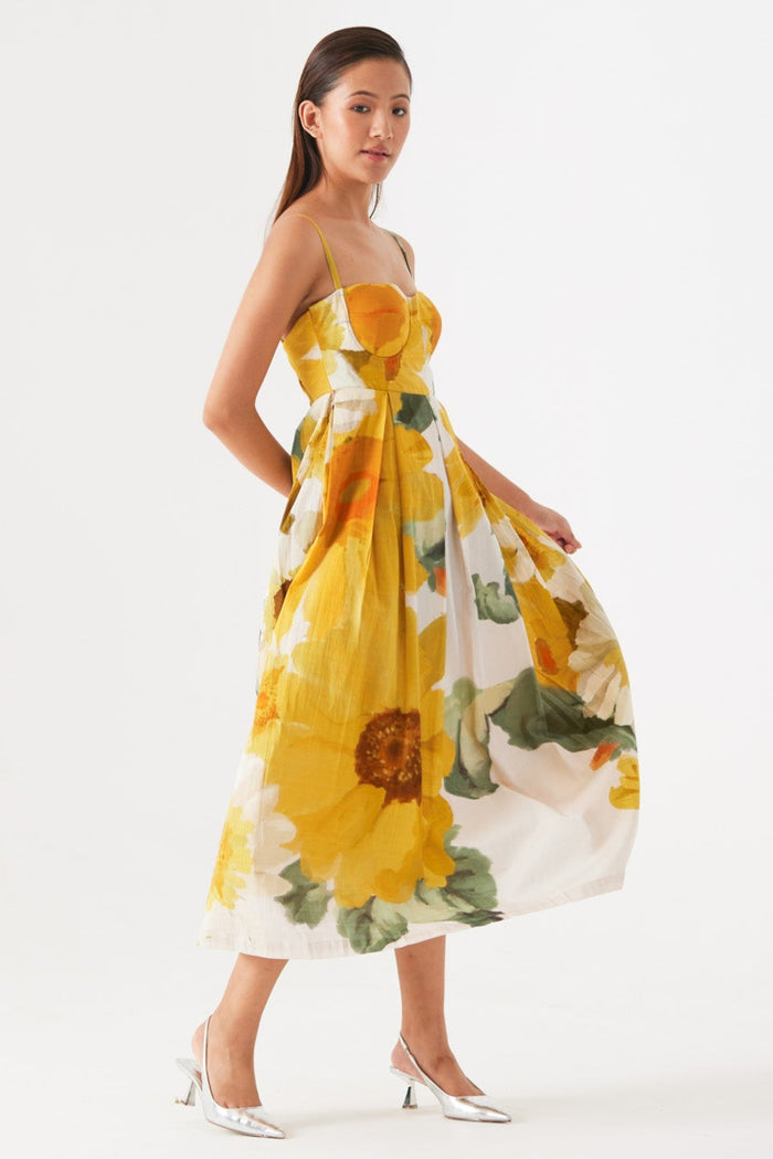 Mimosa Bralette Dress, women's summer dress, left side