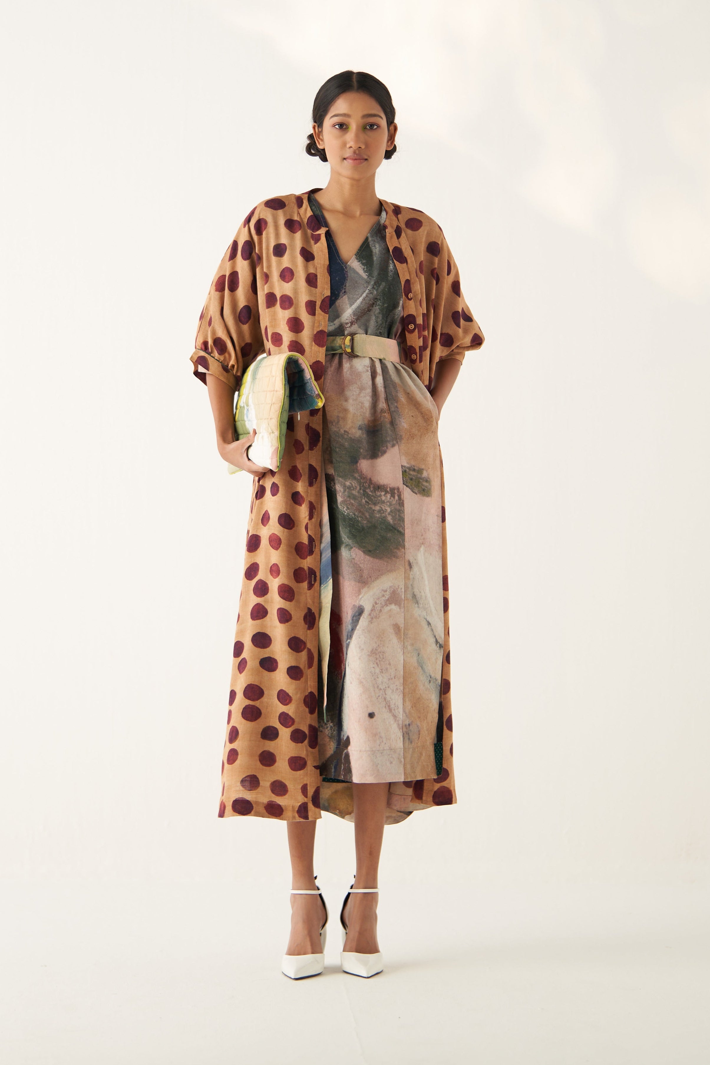 Sundae Polka Aline Tunic Dress, womens dress, front