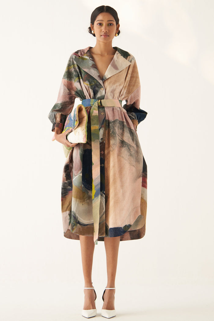 Wallflower Trench Dress, trench coat dress, front