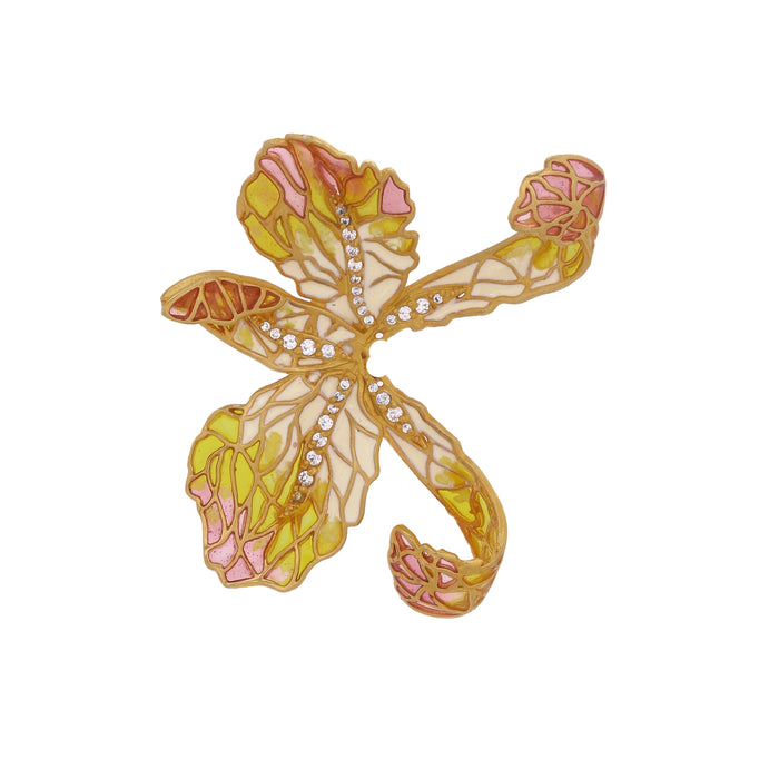 Wild Orchid Earrings_ close up_floral earrings_oversized stud earrings