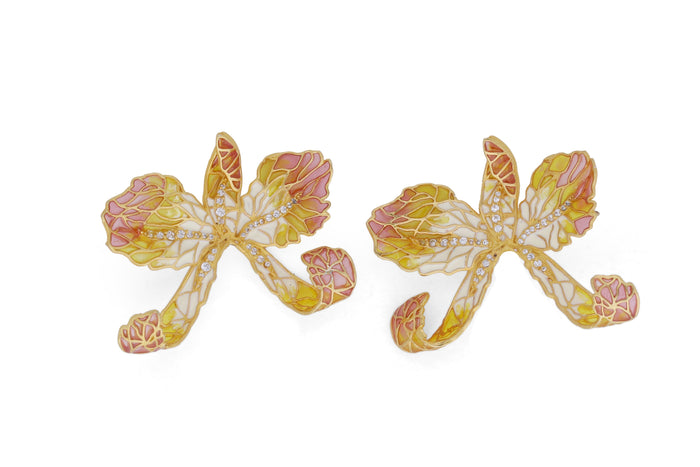 Wild Orchid Earrings_ front_floral earrings_oversized stud earrings