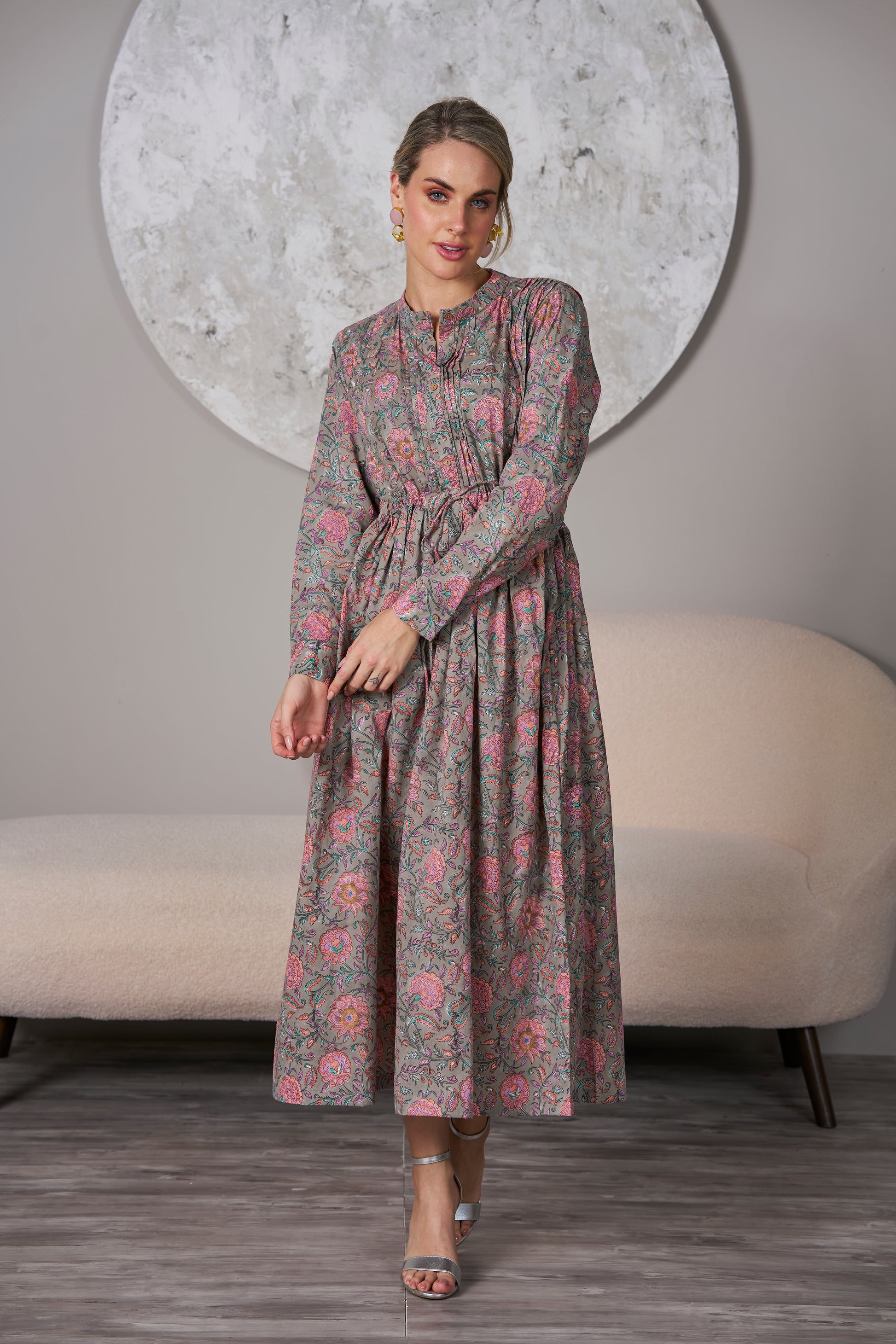 Grey Gloria Shirt Dress, dresses, front fun