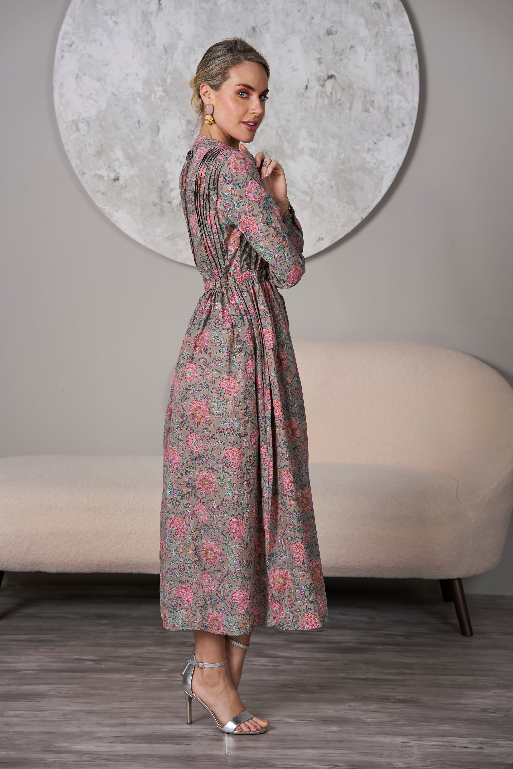 Grey Gloria Shirt Dress, dresses, left full