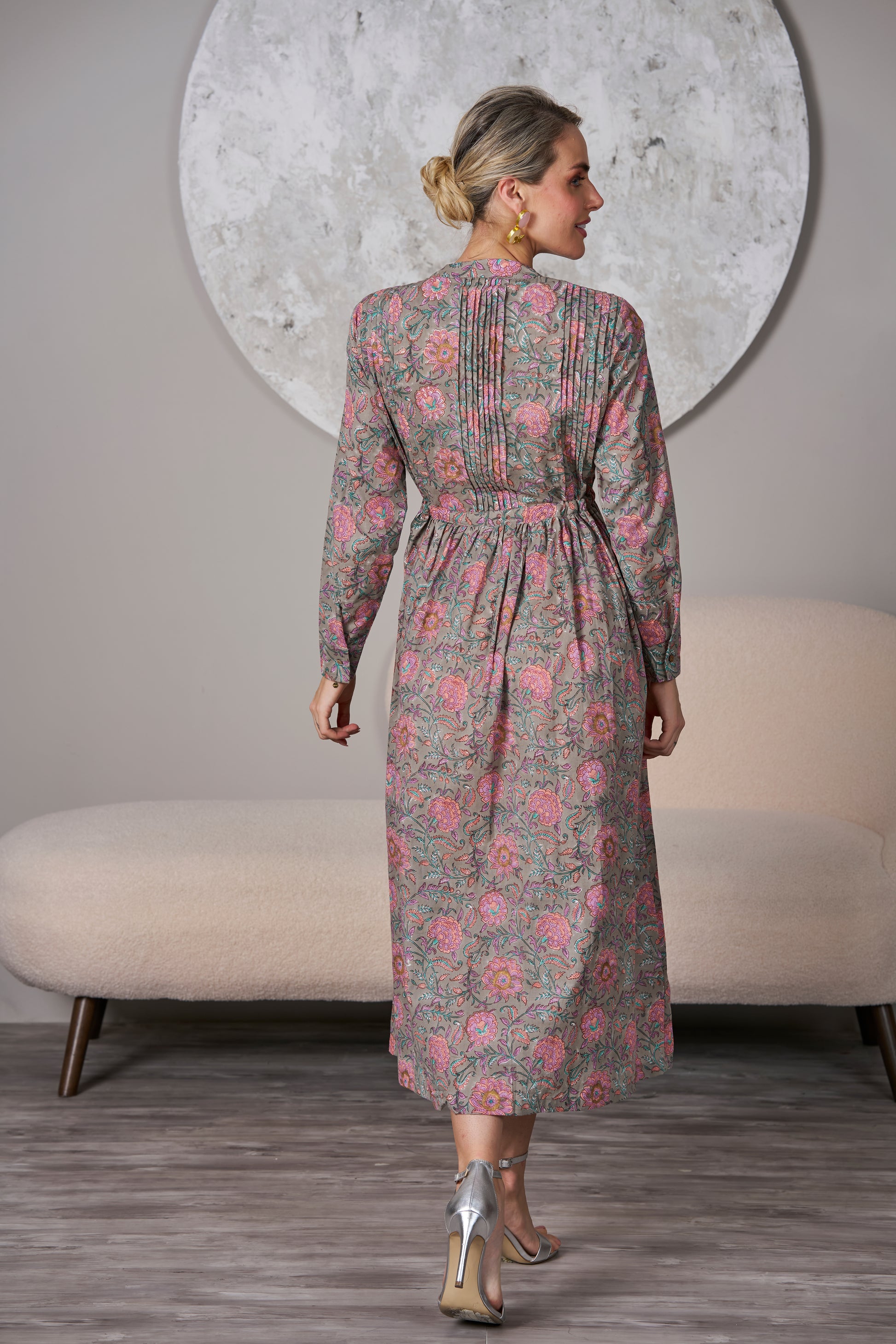 Grey Gloria Shirt Dress, dresses, back