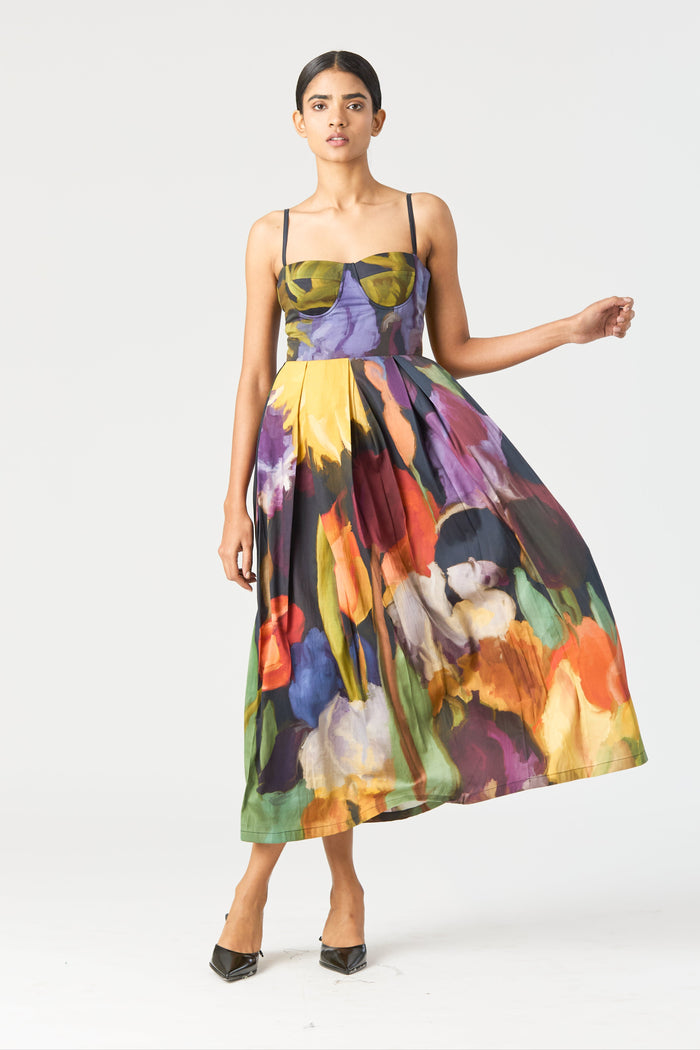 Ivy Bralette Dress, women's midi dress, front