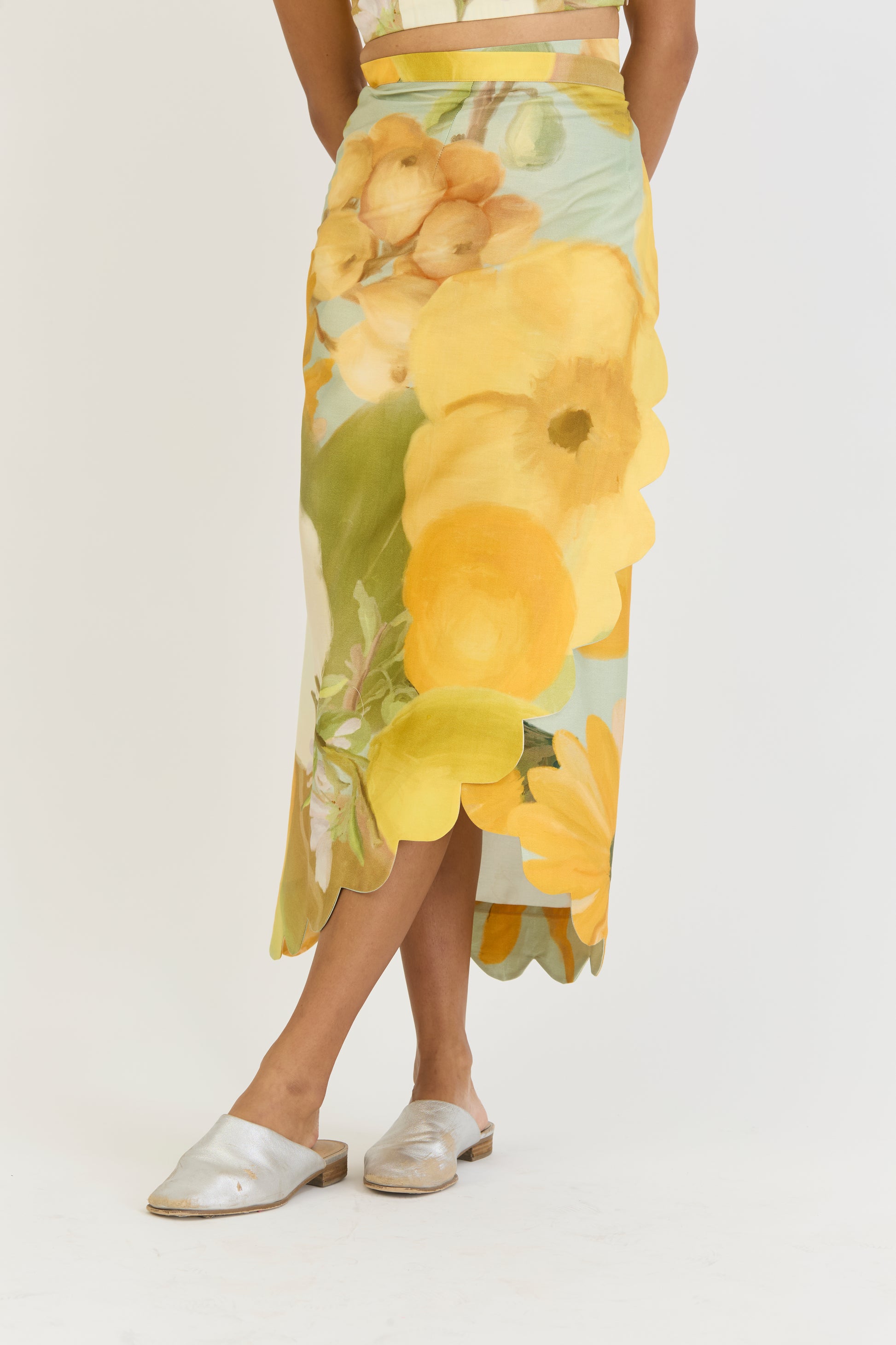 Lemonade Bralette and Skirt Set, two piece set, co ord set, front skirt 