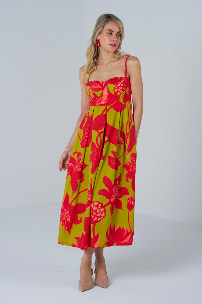 Lian Lime Bralette Dress_midi dress_womens dresses_front