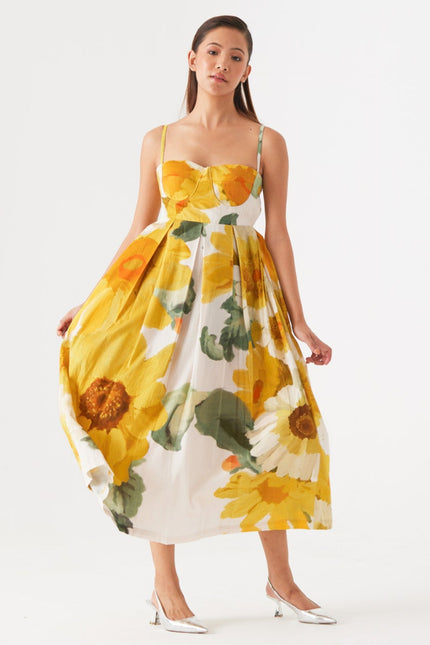 Mimosa Bralette Dress, women's summer dress, front