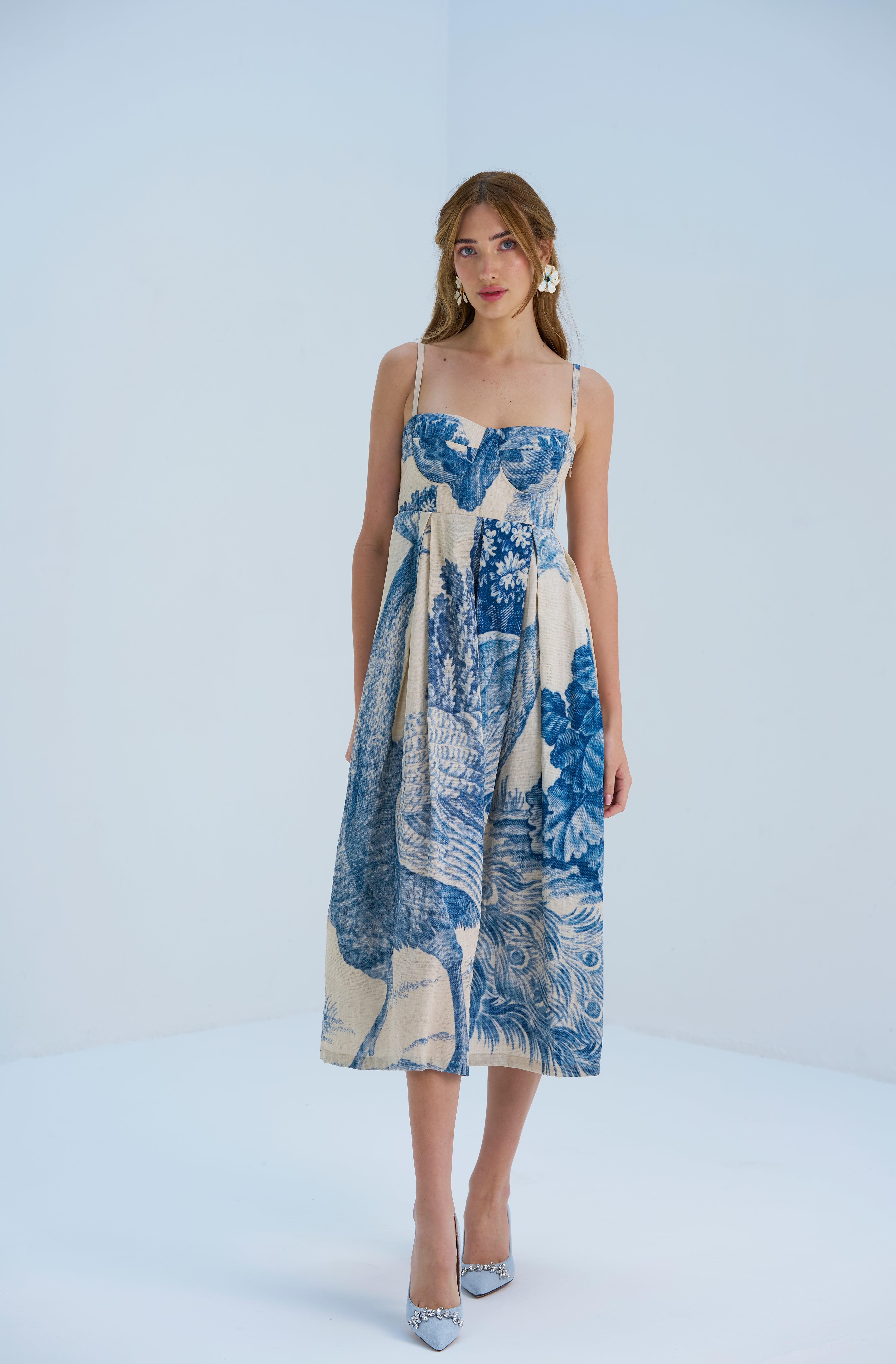 Peacock Bralette Dress - Ivory XS Peacock Bralette Dress - Ivory XS
