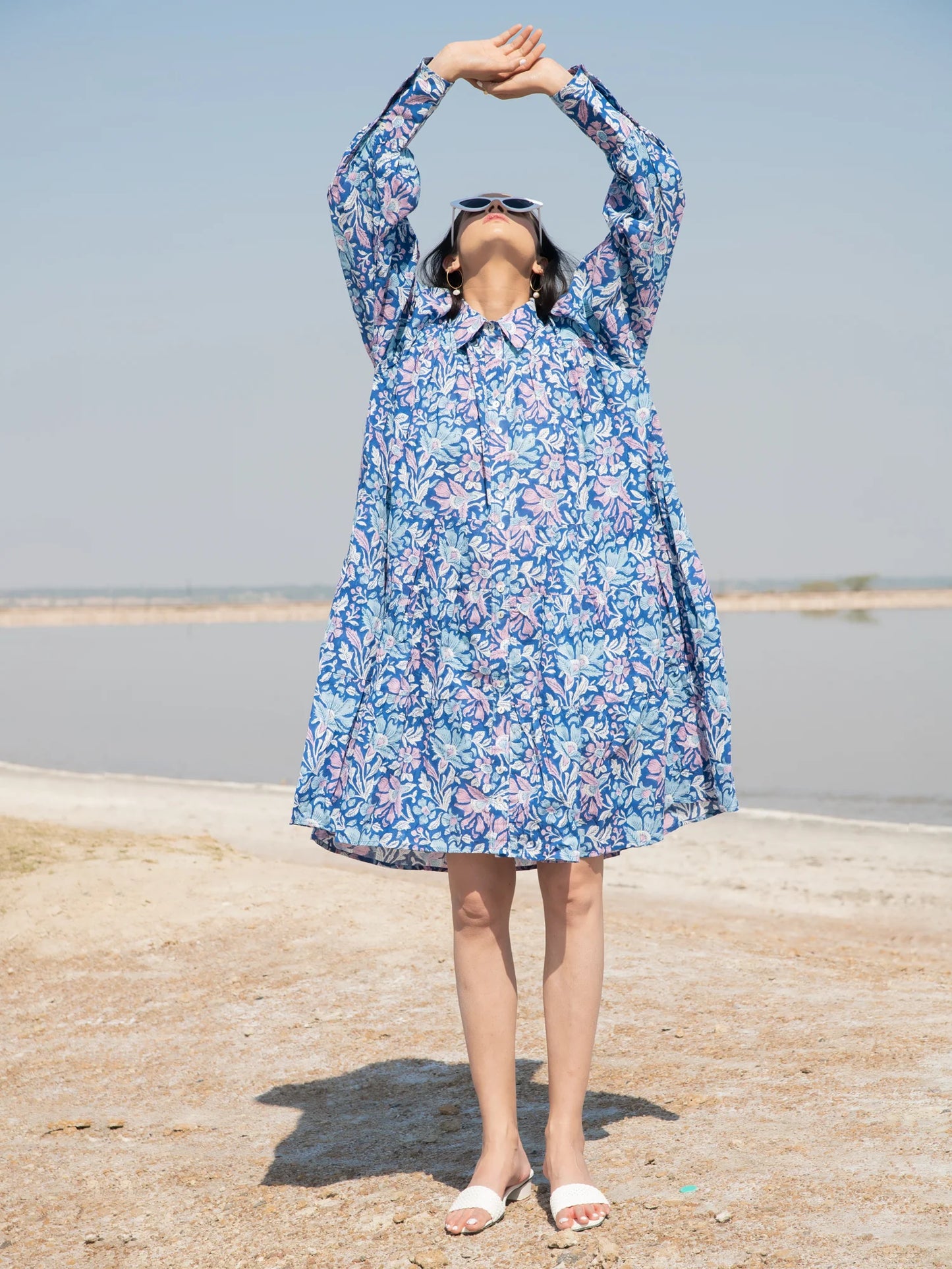 Blue Short Tier Dress