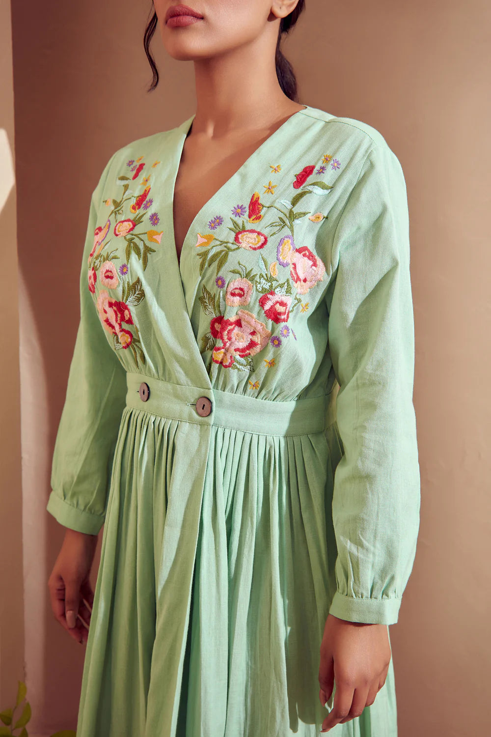 Embroidered Floral Bouquet Dress