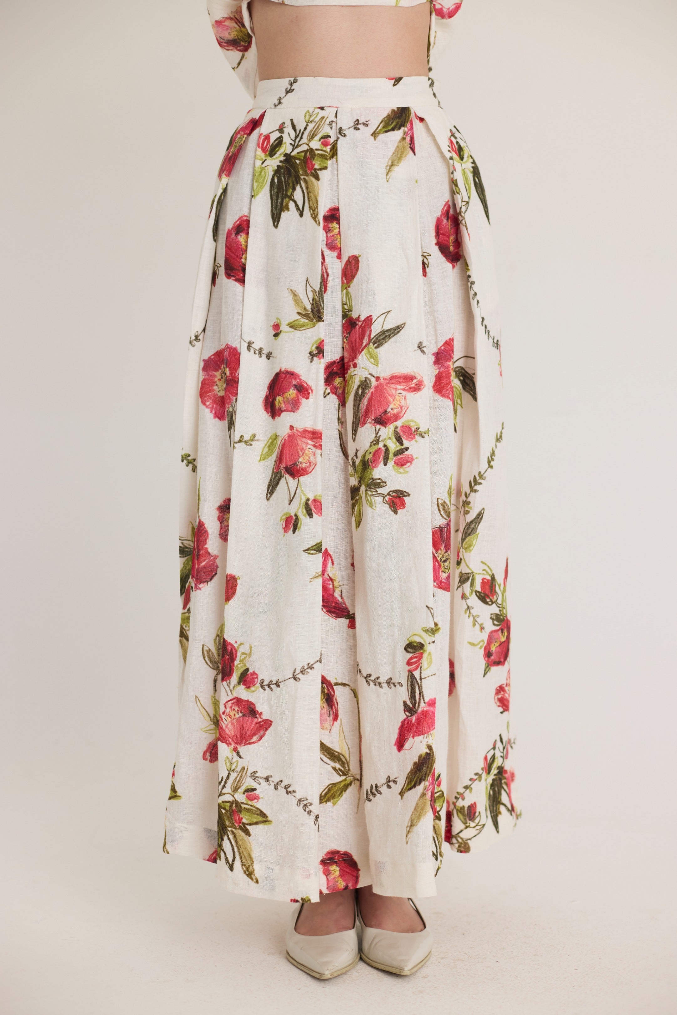 Rosita Linen Top & Skirt Set