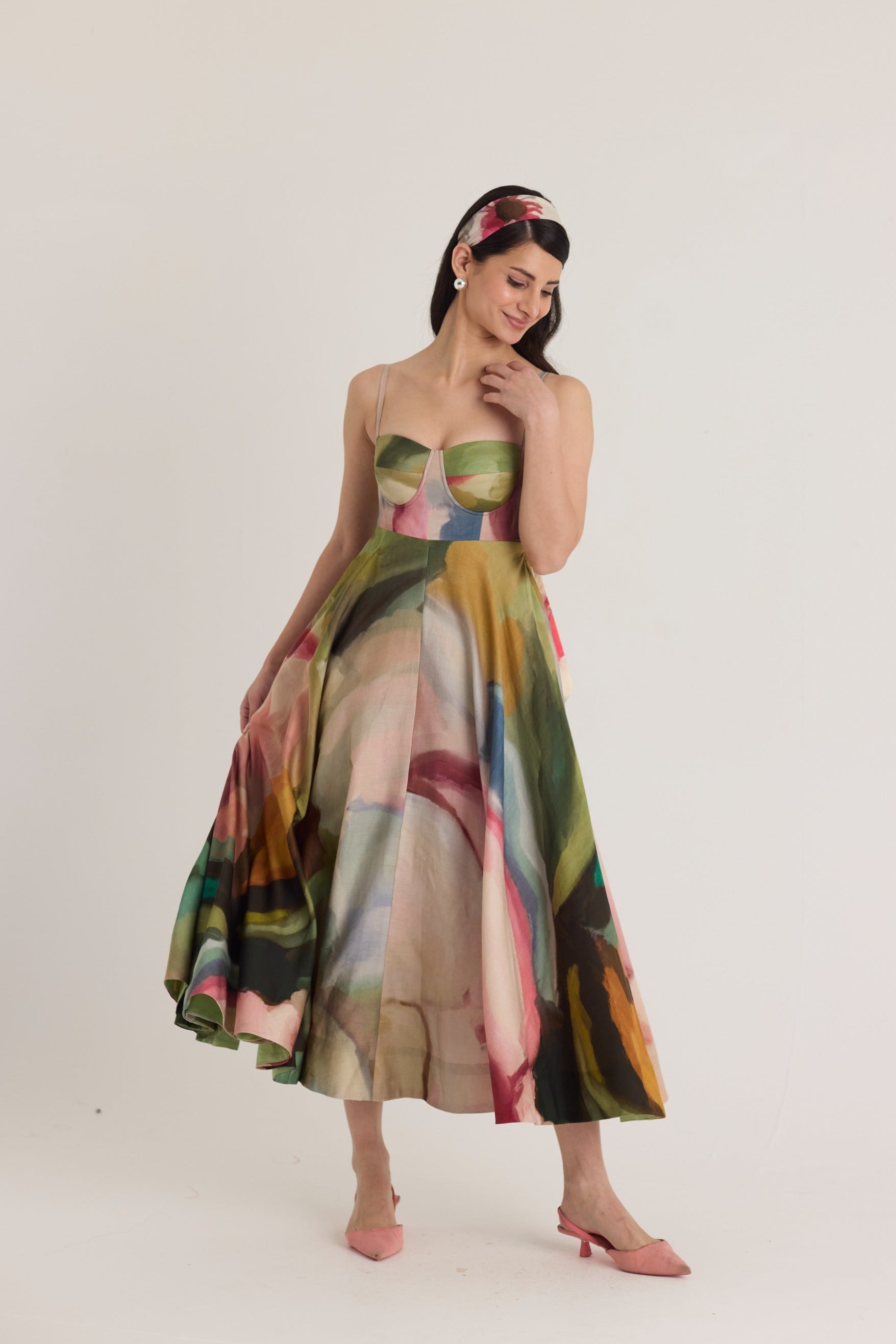 tillys dresses Tilly Flared Bralette Dress S / Multicolor