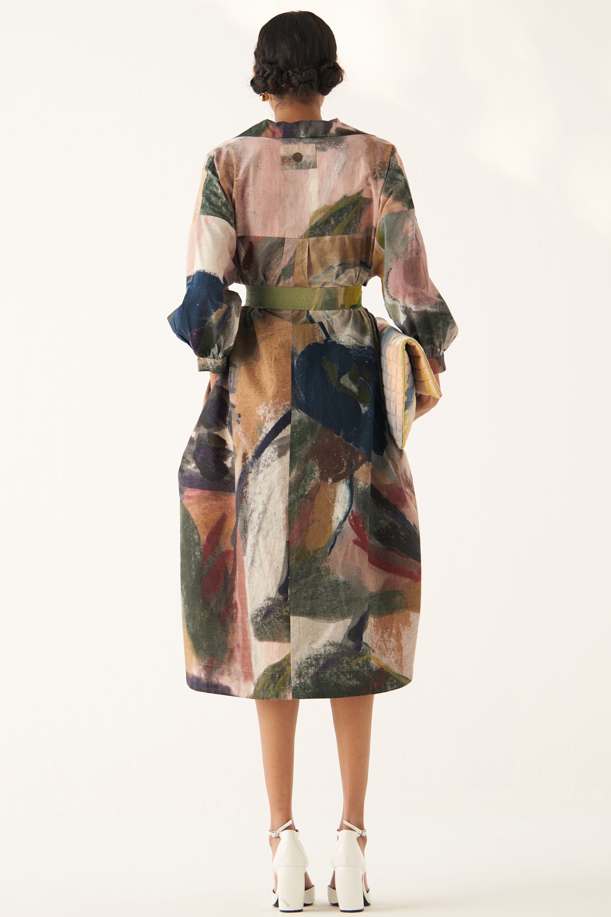 Wallflower Trench Dress, trench coat dress, back
